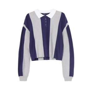 Cropp - Sweter w paski z kołnierzykiem - wielobarwny