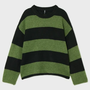 Cropp - Sweter w zielone paski - zielony