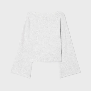Cropp - Sweter z szerokimi rękawami - jasny szary