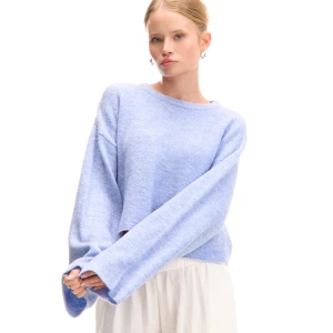 Cropp - Sweter z szerokimi rękawami - niebieski