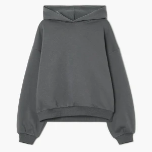 Cropp - Szara bluza boxy z kapturem - szary
