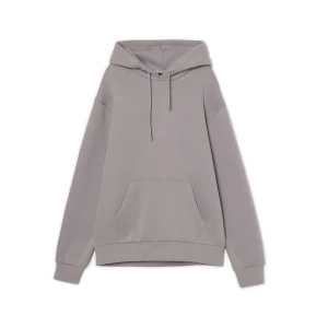Cropp - Szara bluza regular z kapturem - surowy granatowy