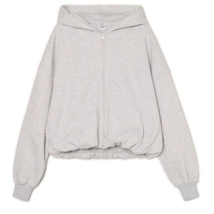 Cropp - Szara bluza z elastycznym dołem - jasny szary