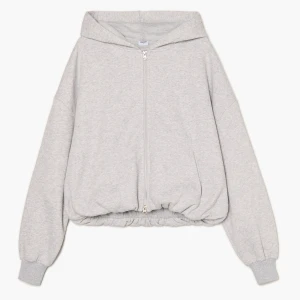Cropp - Szara bluza z elastycznym dołem - jasny szary