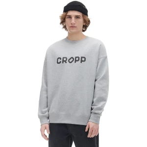 Cropp - Szara bluza z napisem CROPP - jasny szary