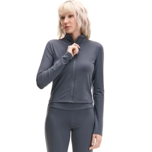 Cropp - Szara bluzka z zapięciem na zamek - szary