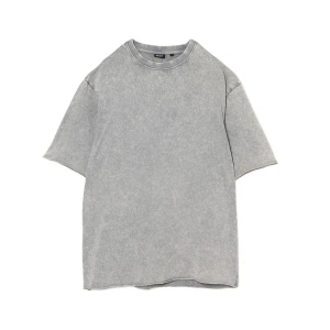 Cropp - Szara koszulka acid wash - jasny szary