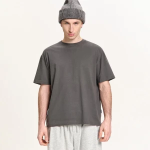 Zdjęcie produktu Cropp - Szara koszulka basic relaxed fit - szary