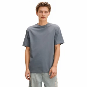 Cropp - Szara koszulka basic - surowy granatowy