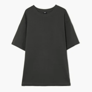 Cropp - Szara koszulka basic - szary