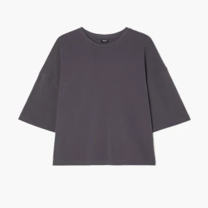 Cropp - Szara koszulka boxy - szary