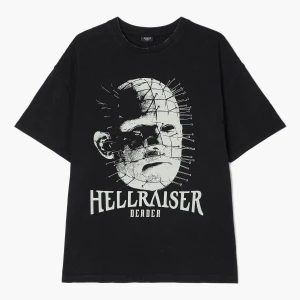 Cropp - Szara koszulka oversize Hellraiser - szary