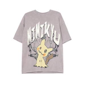 Cropp - Szara koszulka oversize z Mimikyu - jasny szary