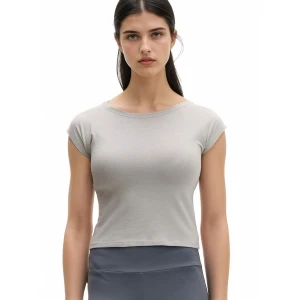 Cropp - Szara koszulka z modalem - jasny szary