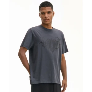 Cropp - Szara koszulka z motywem tatuażu - szary