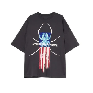 Cropp - Szara koszulka z nadrukiem My Chemical Romance - szary