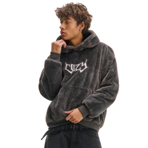 Cropp - Szara polarowa bluza z aplikacją - szary