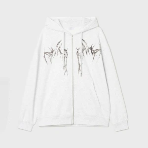 Cropp - Szara rozpinana bluza z kapturem - jasny szary