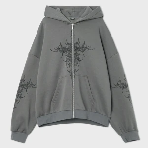Cropp - Szara rozpinana bluza z kapturem - szary