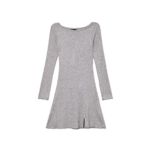 Cropp - Szara sukienka mini z długimi rękawami - szary