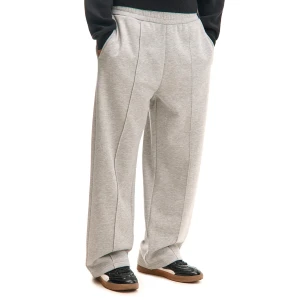 Cropp - Szare dresowe spodnie wide leg - jasny szary