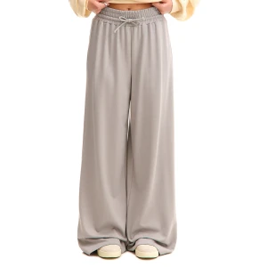 Cropp - Szare dresowe spodnie wide leg - szary