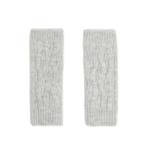 Cropp - Szare dzianinowe mitenki - jasny szary