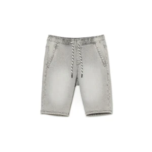 Cropp - Szare jeansowe szorty jogger - jasny szary