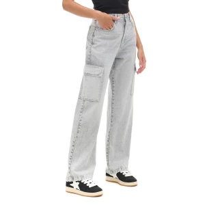 Cropp - Szare jeansy baggy - jasny szary