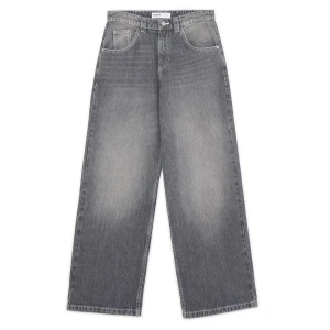 Cropp - Szare jeansy baggy z haftem - jasny szary