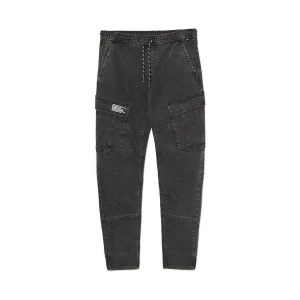 Cropp - Szare jeansy jogger z kieszeniami cargo - szary