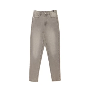 Cropp - Szare jeansy mom slim - szary
