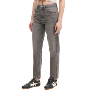 Cropp - Szare jeansy mom - szary