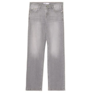 Cropp - Szare jeansy straight slim vintage - jasny szary