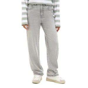 Cropp - Szare jeansy straight z efektem sprania - jasny szary