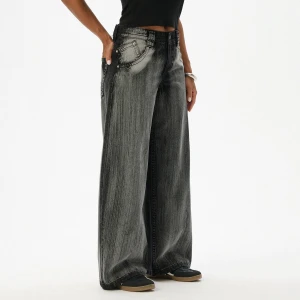 Cropp - Szare jeansy typu barrel workwear - szary
