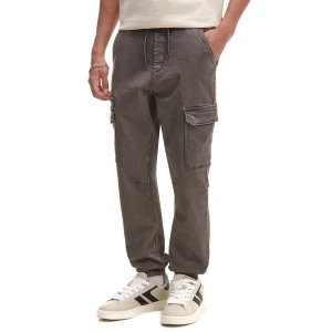 Cropp - Szare joggery regular z kieszeniami cargo - szary