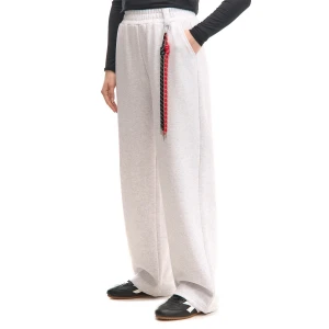 Cropp - Szare melanżowe dresy z zawieszką - jasny szary