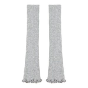 Cropp - Szare ocieplacze z falbanką - jasny szary