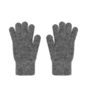 Cropp - Szare rękawiczki z naszywką - szary