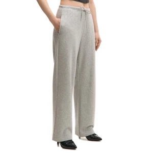 Cropp - Szare spodnie dresowe wide leg - jasny szary
