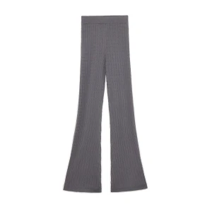 Cropp - Szare spodnie flare z dzianiny - szary