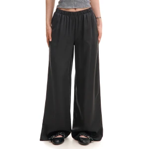 Cropp - Szare spodnie ze sztucznego jedwabiu - szary