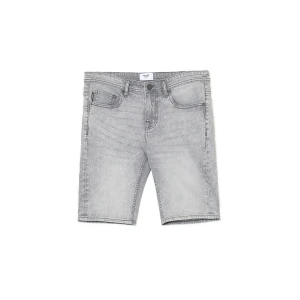 Cropp - Szare szorty jeansowe skinny - jasny szary