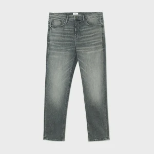 Cropp - Szare zjeansy slim z efektem sprania - szary
