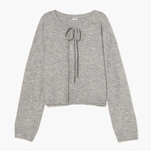 Cropp - Szary kardigan z wiązaniem - jasny szary