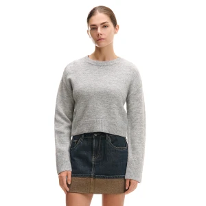 Cropp - Szary sweter basic - jasny szary