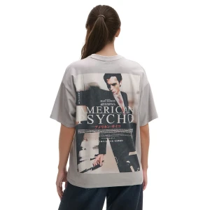 Cropp - Szary T-shirt American Psycho - jasny szary