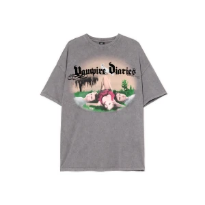 Zdjęcie produktu Cropp - Szary T-shirt Pamiętniki Wampirów - szary