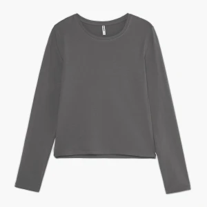 Cropp - Szary T-shirt regular z długimi rękawami - szary